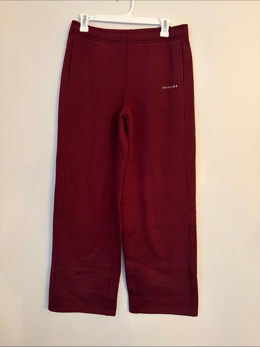 Aerie by Offline Cloud Fleece Trouser Classic Fit Wide Leg Sweatpant Size SmallT